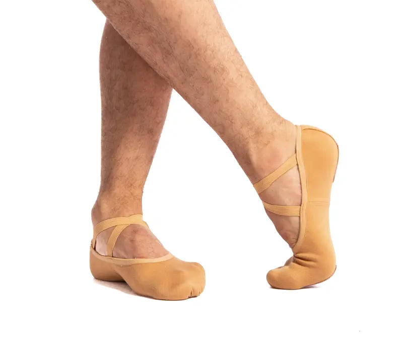 Dancee Pro stretch, men's elastic ballet shoes - Tan