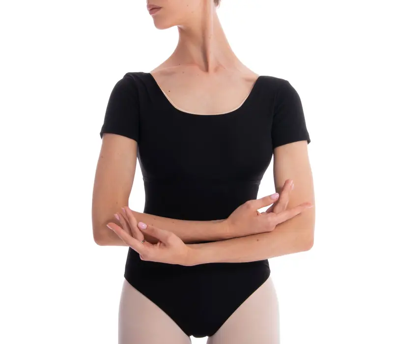 Dansez Vous Felia, women's cap sleeve leotard - Black