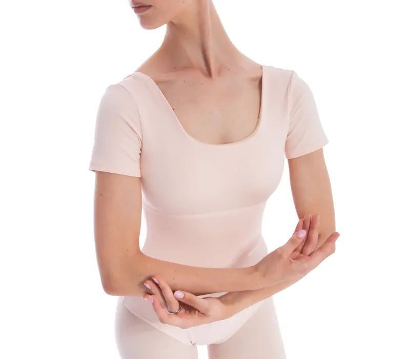 Dansez Vous Felia, women's cap sleeve leotard - Light pink