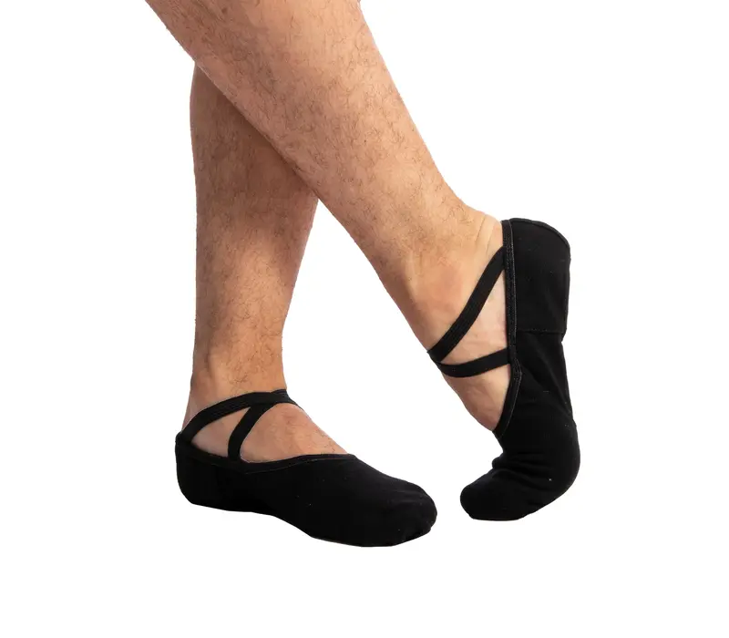 Dansez Vous Vanie L, elastic ballet slippers for men - Black