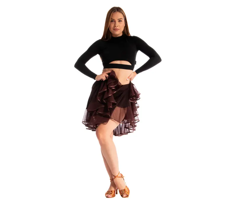 Elegance, Latino skirt for ladies - Chocolate