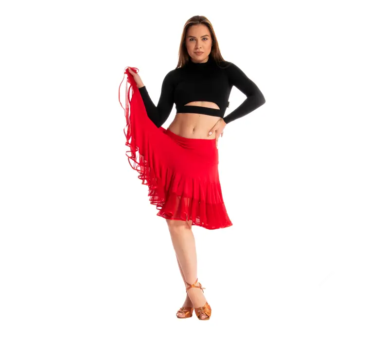 Elegance, Latino skirt for ladies - Red