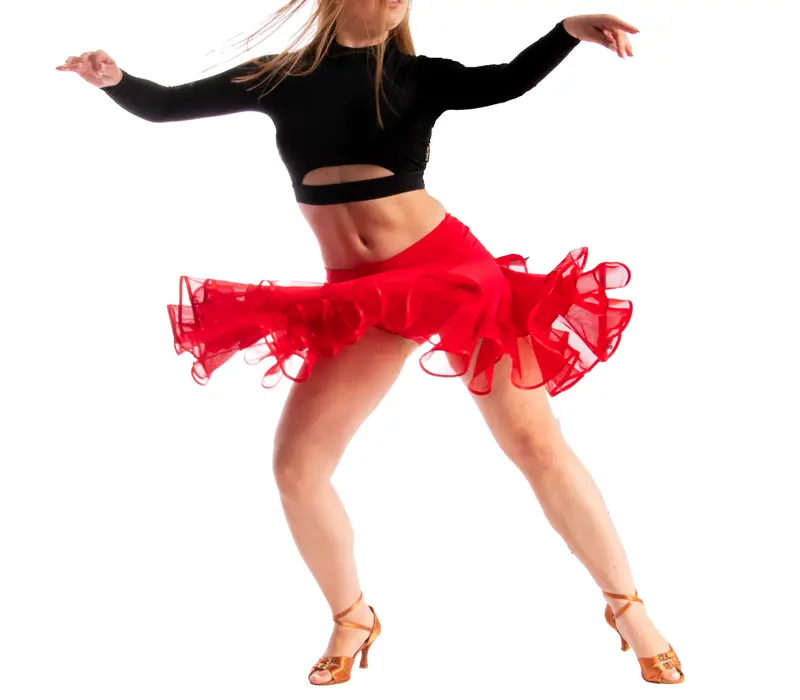 Elegance, Latino skirt for ladies - Red