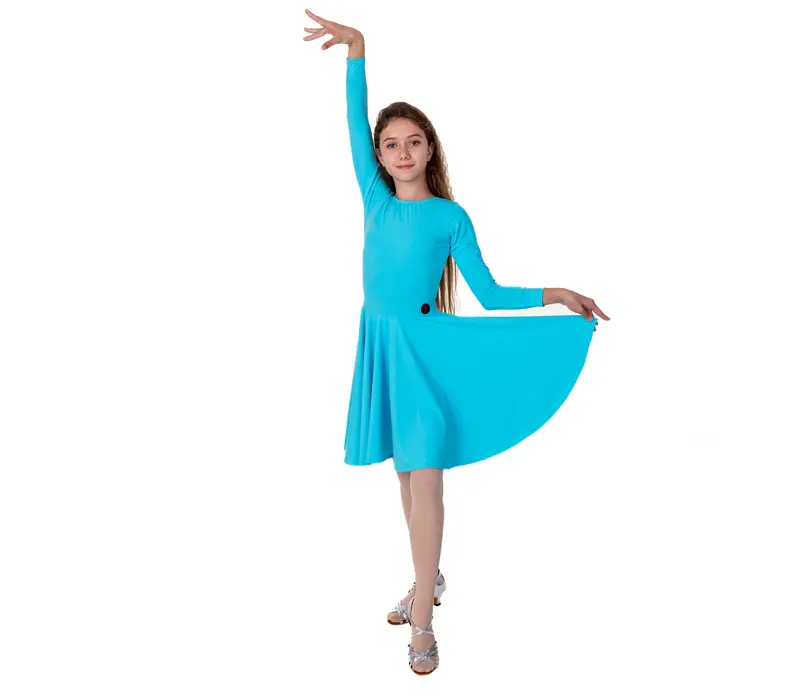 FSD Agnes, dress for girls - Turquoise