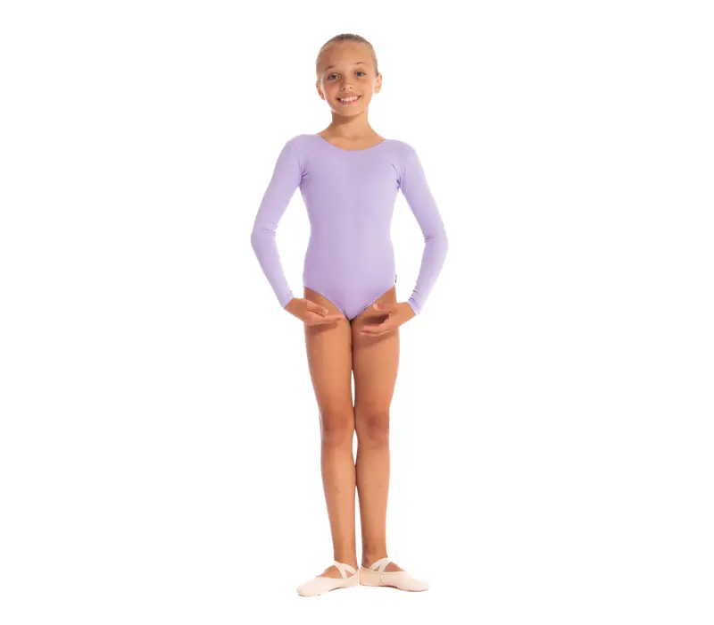 Dalila, children's long sleeve leotard - Light lilac GP