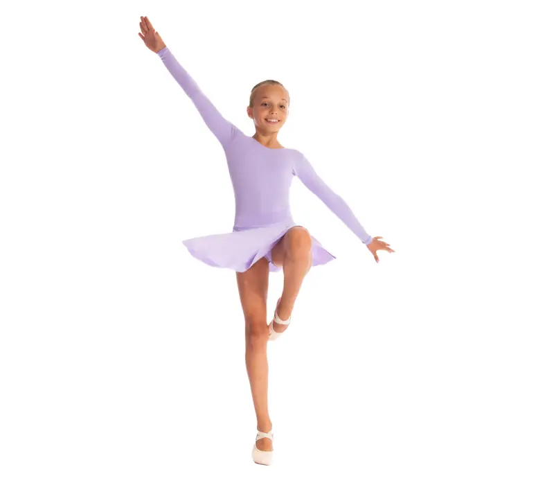 Dalila, children's long sleeve leotard - Light lilac GP