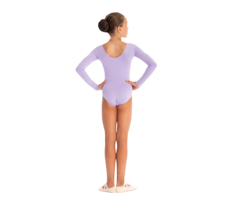 Dalila, children's long sleeve leotard - Light lilac GP