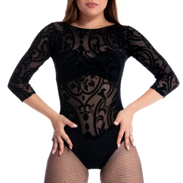 Grand Prix Karla, women's bodysuit for latin with long sleeves