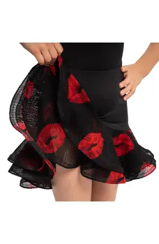 Ruby lips, skirt with kisses for girls