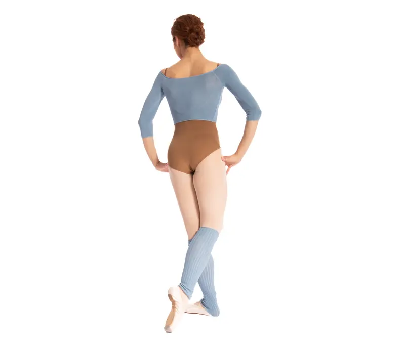 Danae, knitted leg-warmers with 50 cm length - Light blue