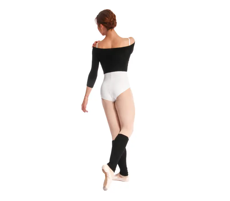 Danae, knitted leg-warmers with 50 cm length - Black