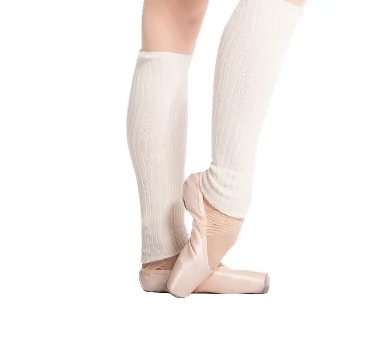 Danae, knitted leg-warmers with 50 cm length - Ivory