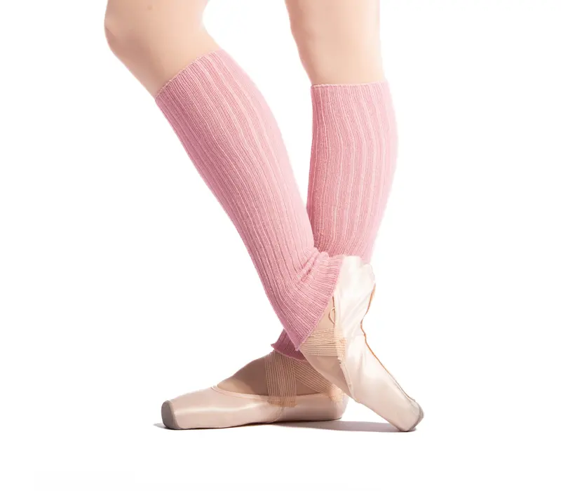 Danae, knitted leg-warmers with 50 cm length - Pink Intermezzo