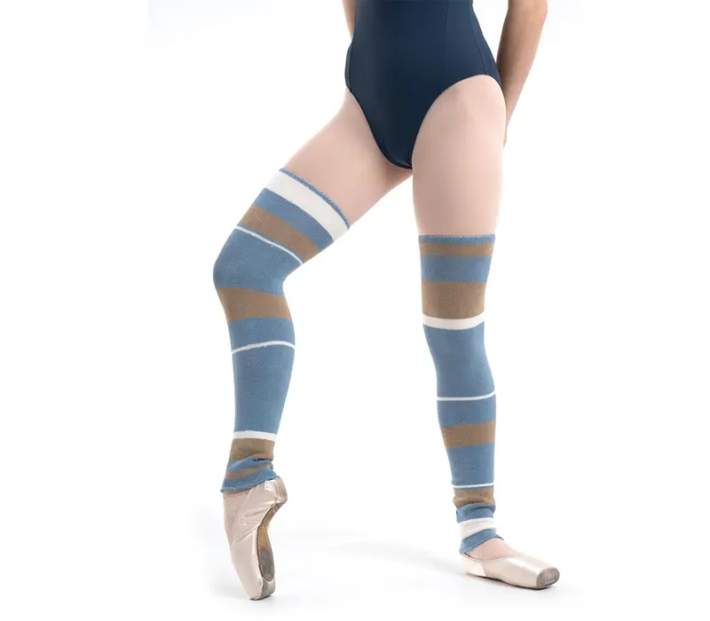 Intermezzo Ellen, knitted leg warmers - Light blue