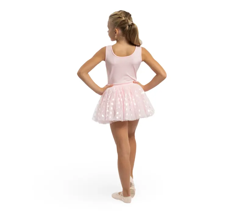 Mirella Glow tank, thick straps leotard with tutu skirt - Pink Bloch