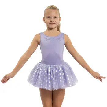 Mirella Glow tank, thick straps leotard with tutu skirt