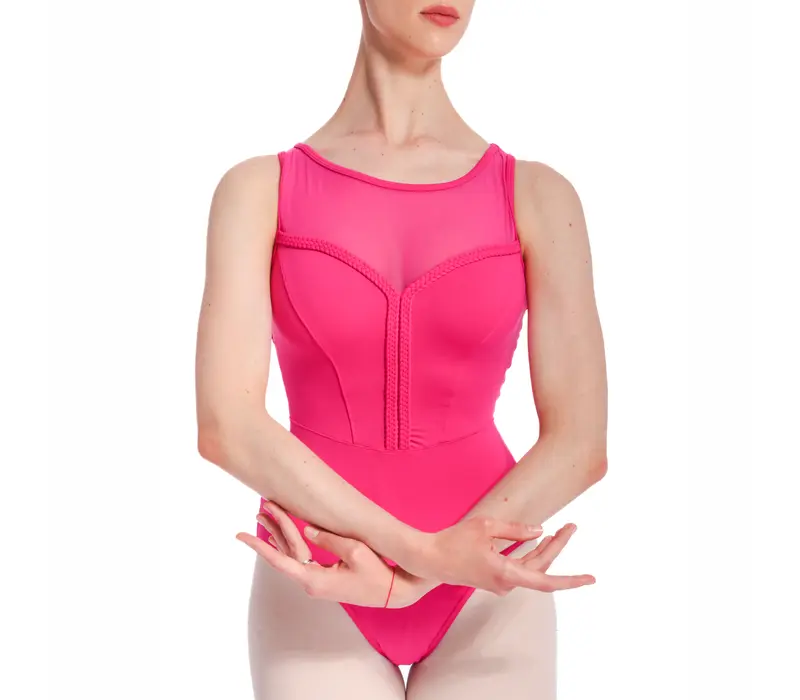 Bloch Ava, women's leotard with thick straps - Fuchsia