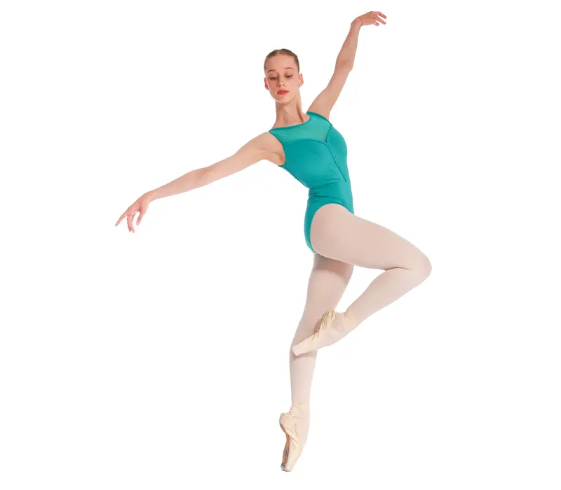 Bloch Ava, women's leotard with thick straps - Green Jade Bloch