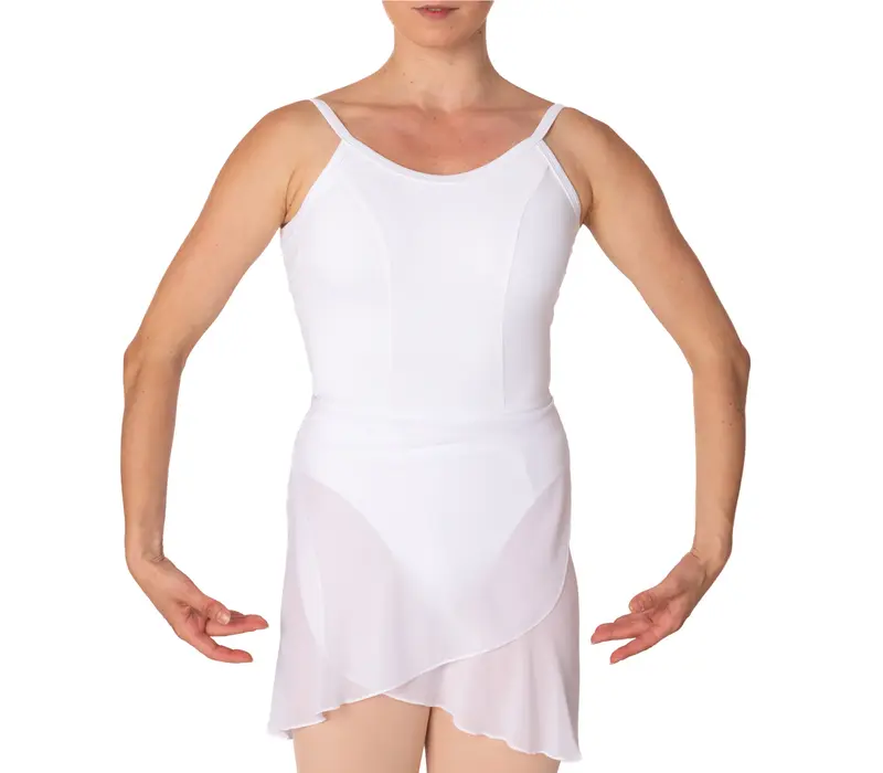 So Danca Studio Line, dress leotard with spaghetti straps and V-neckline - White