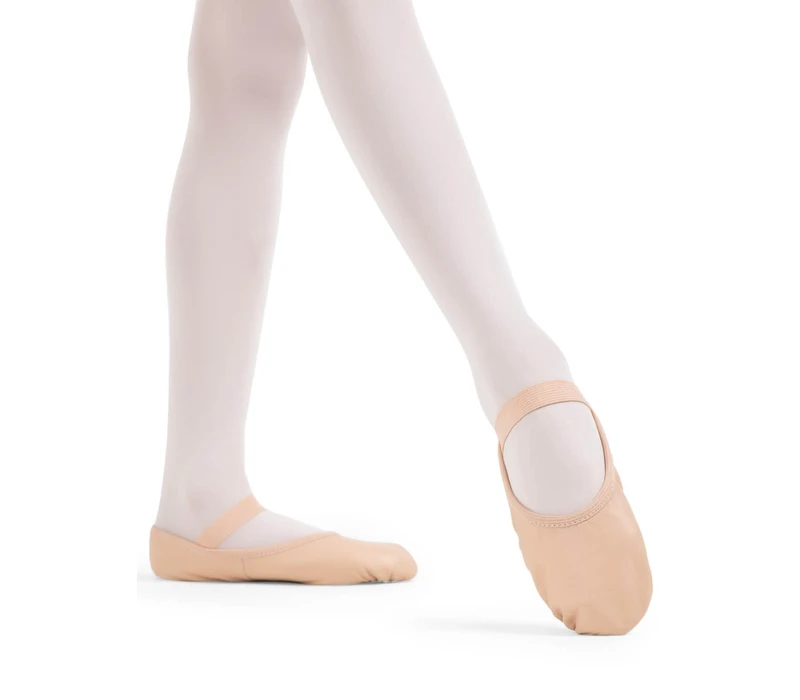 Capezio Luna, leather ballet slippers for beginners - Ballet pink Capezio