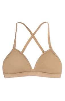 Capezio Deep Neck clear back, women's bra