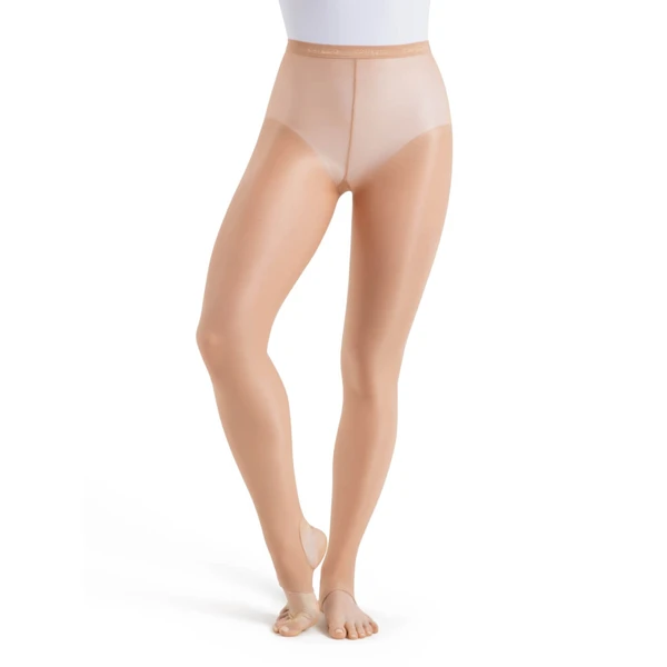 Capezio ultra shimmery, glossy stirrup tights