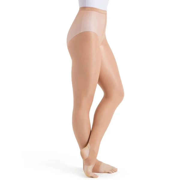 Capezio ultra shimmery, glossy stirrup tights